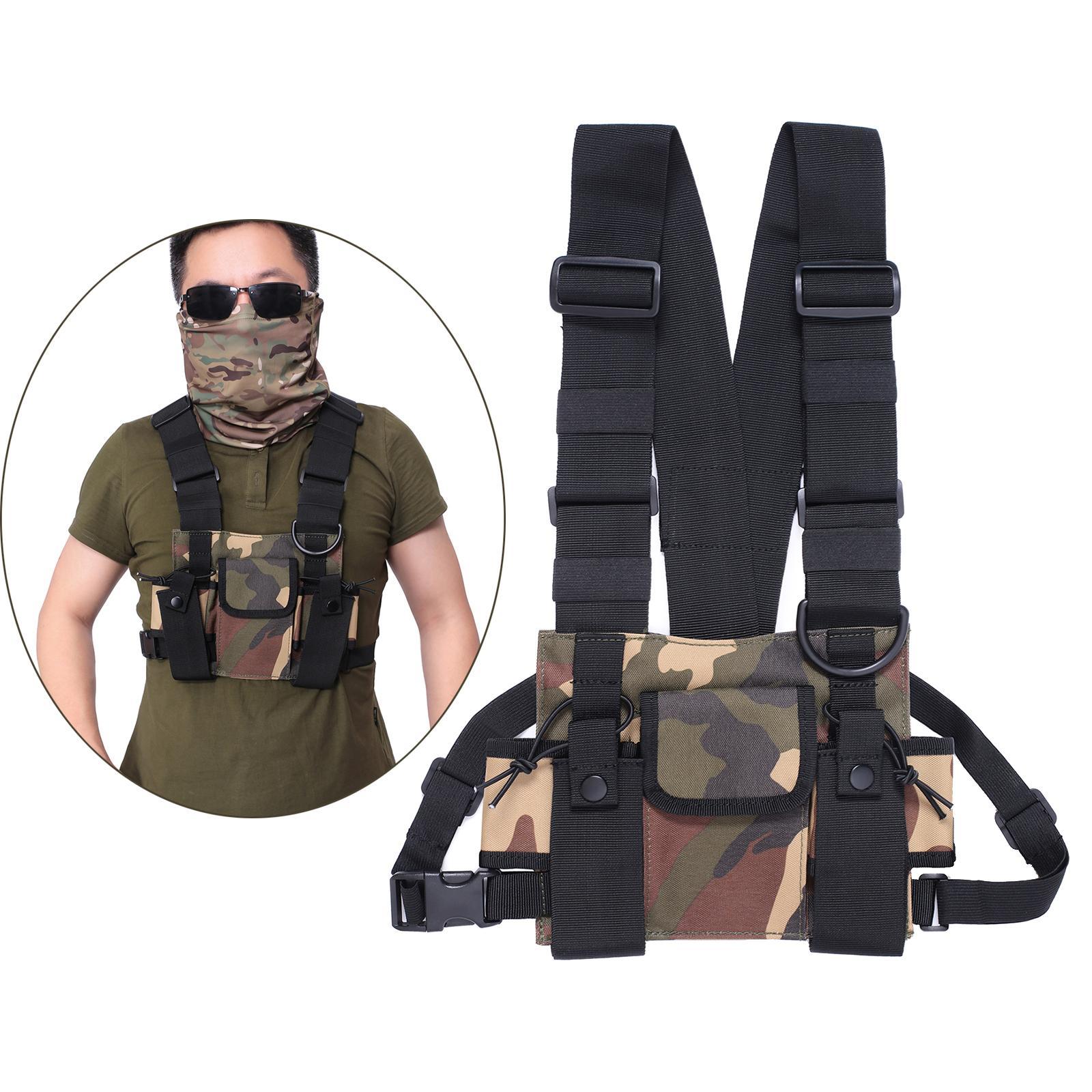 Men Chest Rig Vest Outdoor Harness Bag Shoulder Bag Phone Holder