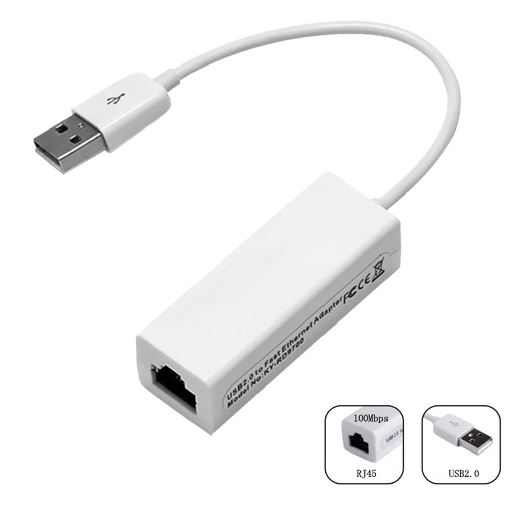 USB 2.0 Hub 10/100 Mbit / S to  LAN Network Card USB Ethernet Adapter