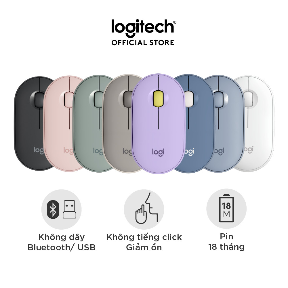 Hình ảnh Chuột Bluetooth Silent Logitech Pebble M350 - Hàng chính hãng