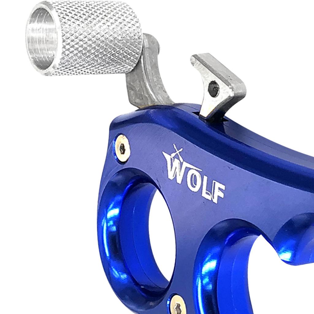 3 Finger Archery Compound Bow Release Aid Thumb Grip Ambidextrous Black