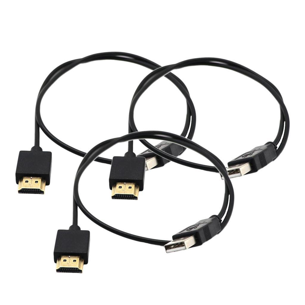 Qty 3 USB to HDMI Video Cable Adapter Converter for PC Laptop HDTV LCD 0.5m