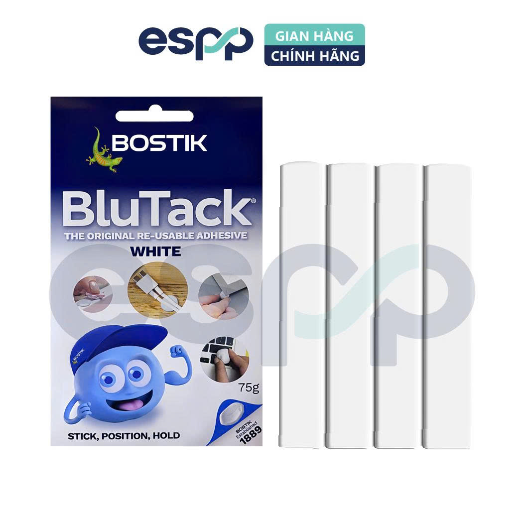 Combo 3 gói đất sét dán dính poster Blutack Xanh/ Trắng 75G - BOSTIK