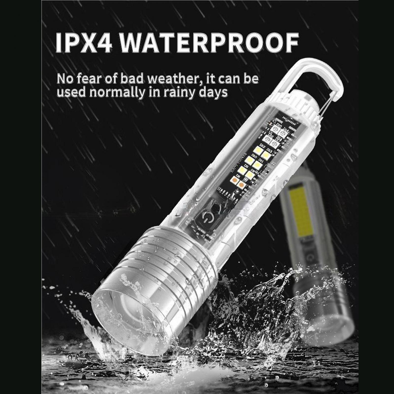 LED Flashlight Rechargeable Torch for Running Night Walking Auto Maintenance