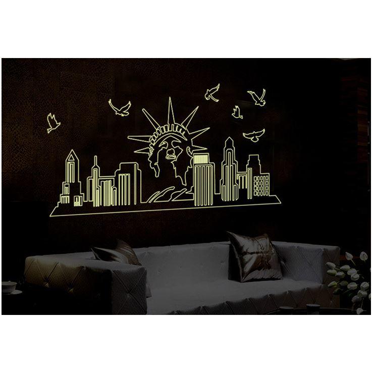 Decal dán tường phát sáng NewYork ABQ9622