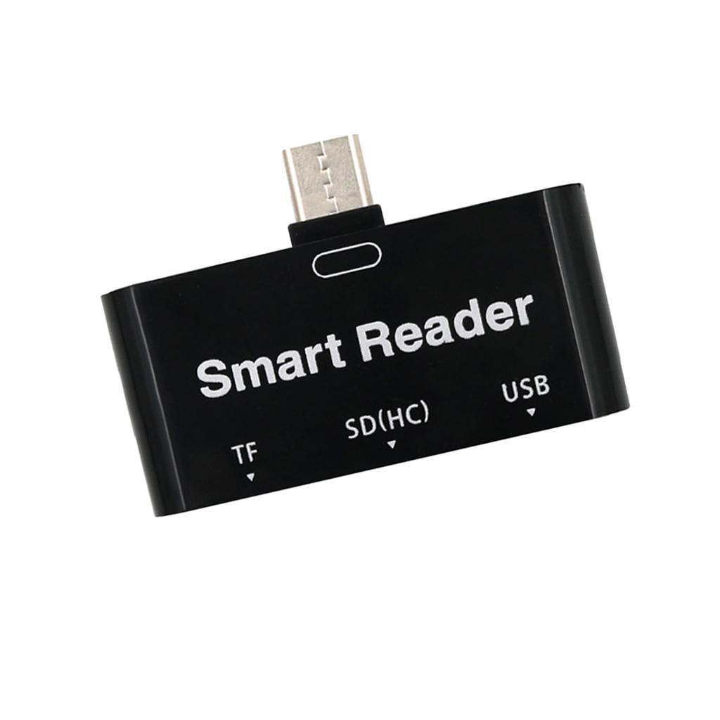 Type C USB3.0 high speed 3 in 1 SD TF Card reader for Samsung /Android Black