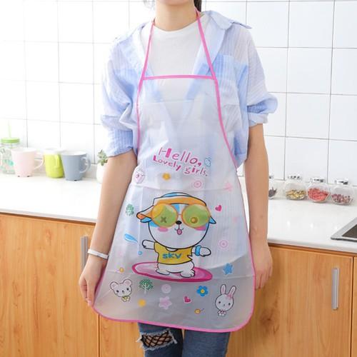 Đồ dùng nhà bếp Tạp dề chống thấm nước, dầu mỡ in hình độc đáo loại mỏng 50*70 cm