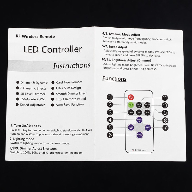 BỘ DIMMER ĐIỀU KHIỂN ĐÈN LED DÂY 5-24V CÓ REMOTE