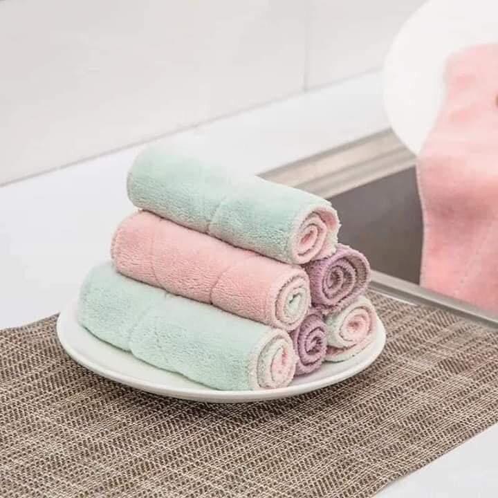 Combo 10 khăn lau đa năng 2 mặt siêu thấm hút nước