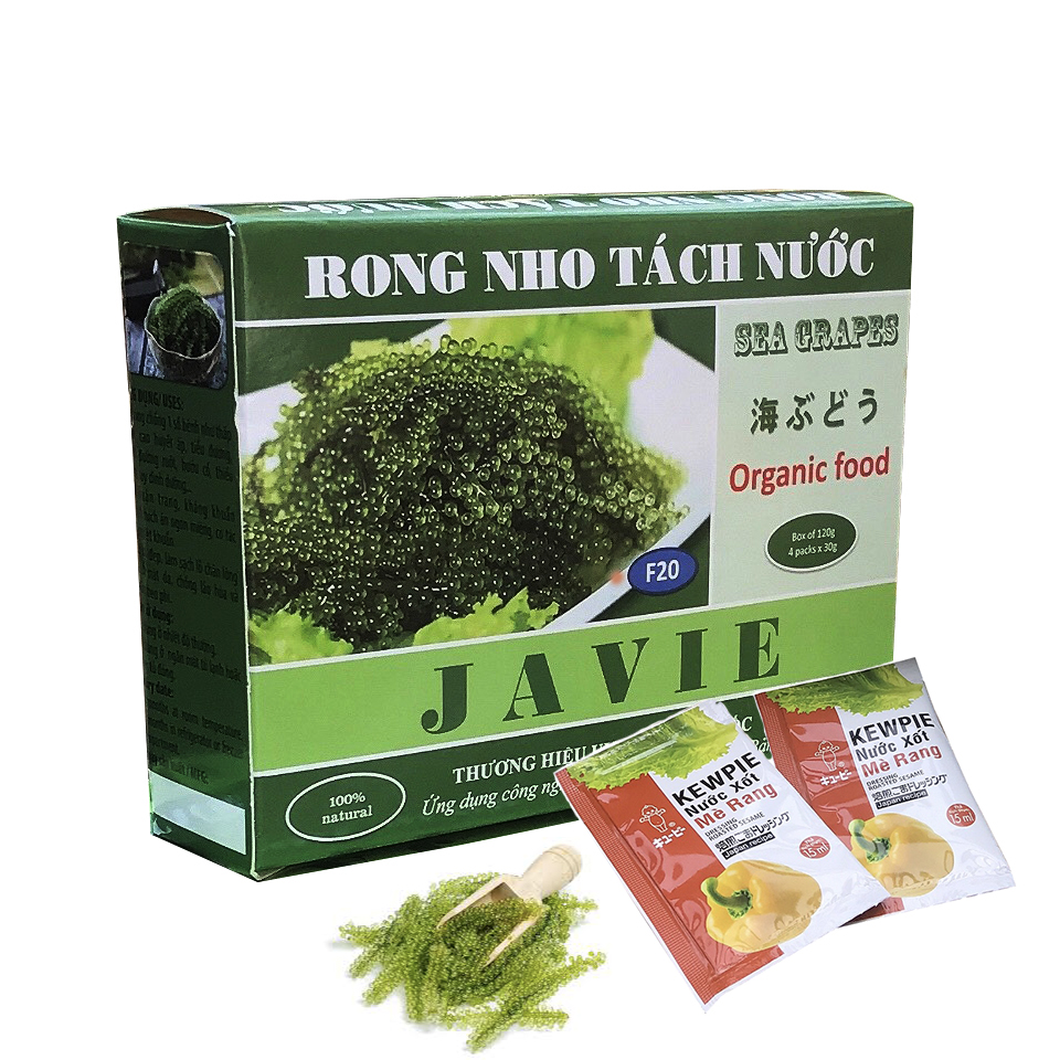 {2 Hộp} RONG NHO TÁCH NƯỚC JAVIE (120gr/hộp) ngon mát