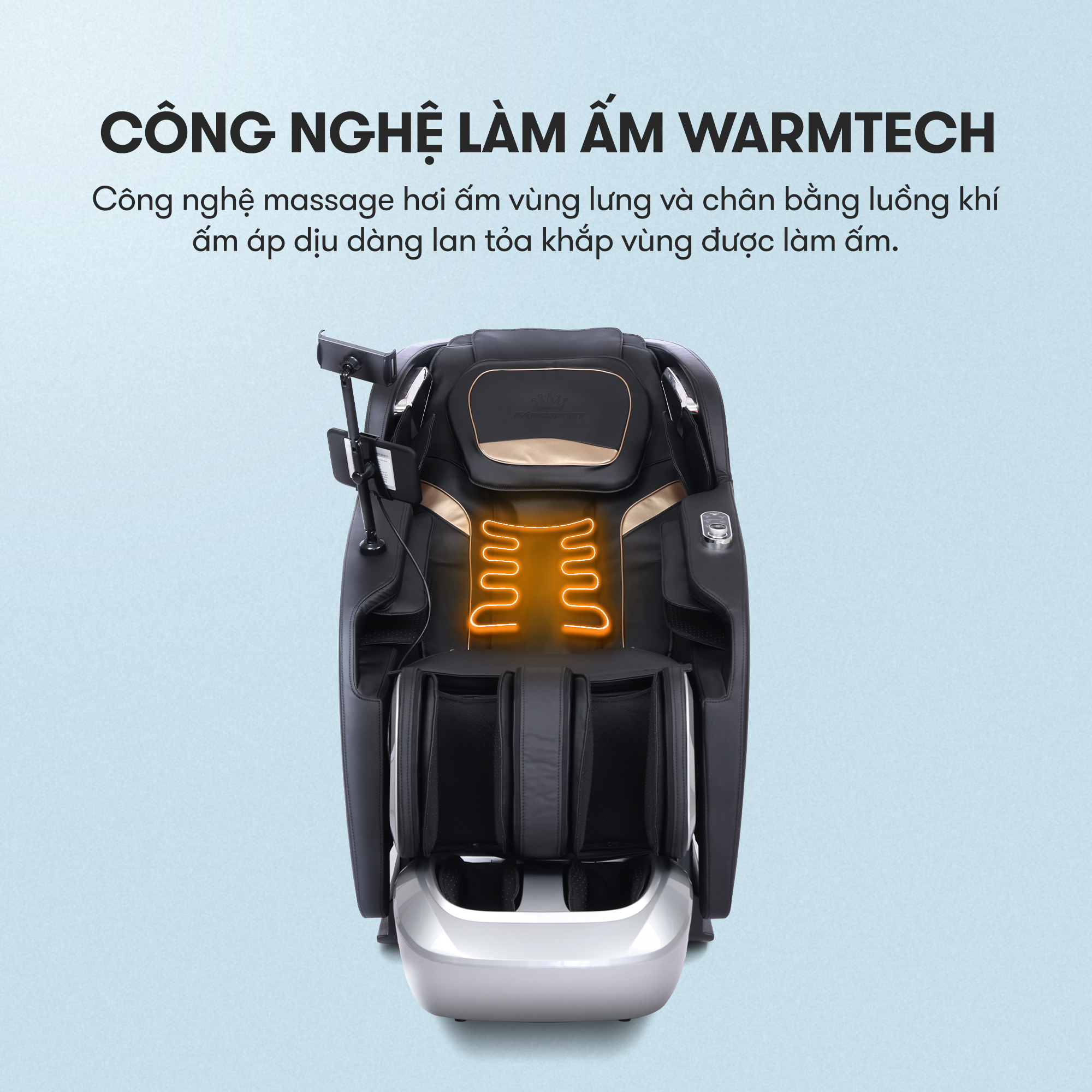 Ghế massage KINGSPORT G17 công nghệ Massage Kingtech Touch Pro, công nghệ massage sóng âm, 12 bài massage chuyên nghiệp