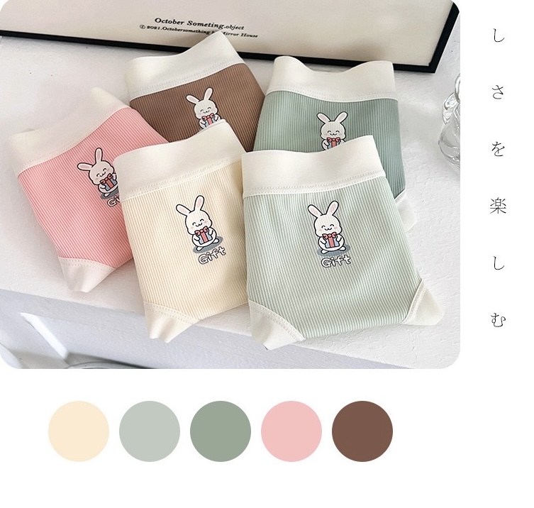 SET 5 QUẦN LÓT THỎ CUTE MỀM MẠI TỪ 35-60KG DÀNH CHO NỮ