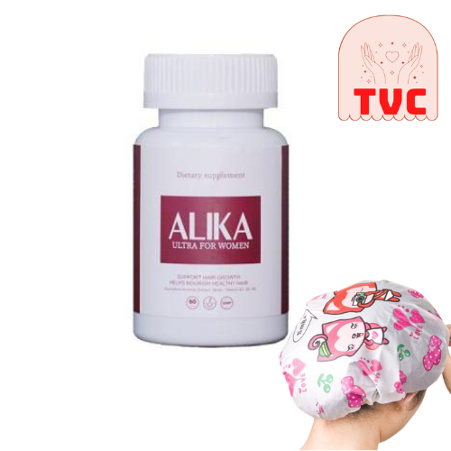 Viên uống Alika Ultra for Women, Ngăn Rụng Tóc, Kích Thích Mọc Tóc, Giúp Tóc Đen Mượt Dành Cho Nữ, Tặng Mũ Trùm Tóc Ngẫu Nhiên