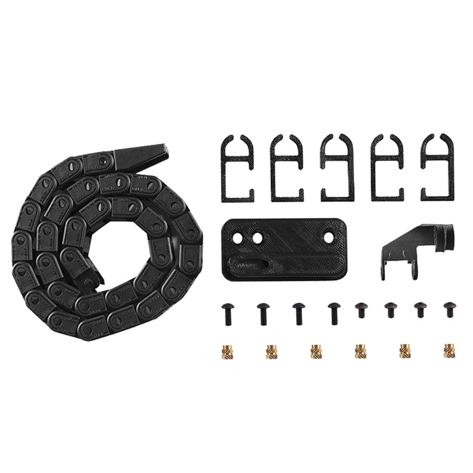 Drag Chain Replacement Parts Flexible Low Noise Professional Black High Performance 3 Hole Mount Pattern Bridge Type for P1p 3D Printer Parts