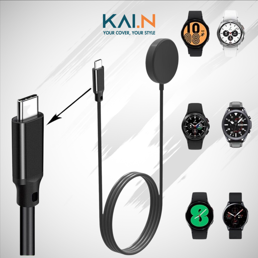 Dock Sạc KAi.N Dành Cho Samsung Galaxy Watch 5/ Watch 5 Pro/ Galaxy Watch 4/ Galaxy Watch 3/ Galaxy Watch Active 2 Cổng Type C_ Hàng chính hãng