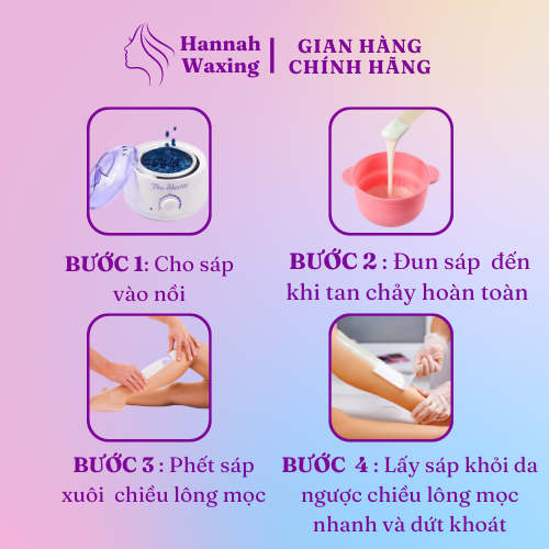 1KG Sáp Wax Lông hương Dừa - Siêu bám lông, nhập khẩu Úc dùng wax toàn body, tay, chân, bikini + Tặng kèm que gỗ phết sáp| Hannah Waxing