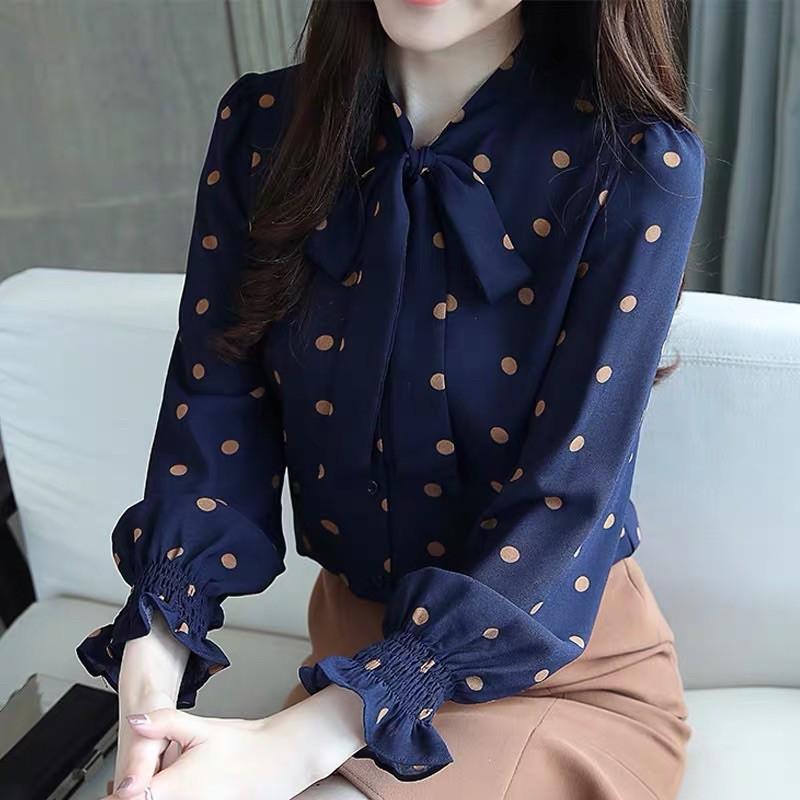 Áo sơ mi chấm bi tay dài cao cấp AG18-1120