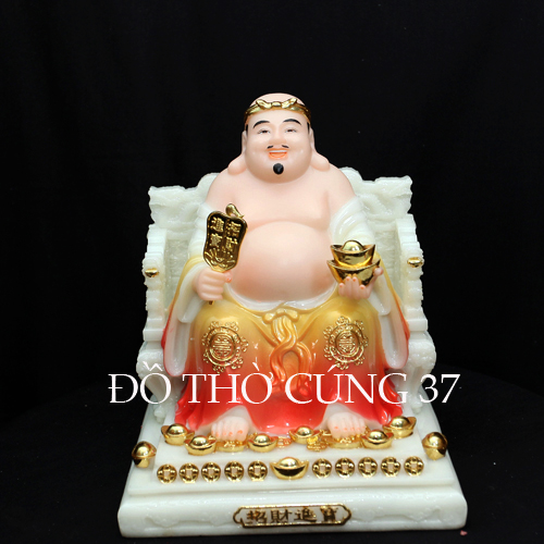 TƯỢNG THẦN TÀI THỔ ĐỊA MÀU ĐỎ - BỘT ĐÁ CAO CẤP - HÀNG NHẬP KHẨU