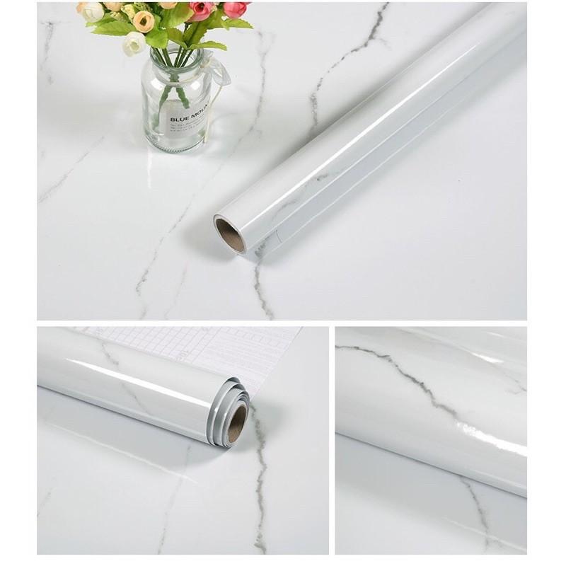 Giấy dán tường 5Mx60CM Giấy dán bếp vân đá MARBLE Giấy dán tường TRÁNG NHÔM-CHỐNG CHÁY Giấy dán bề mặt bếp chống dầu mỡ