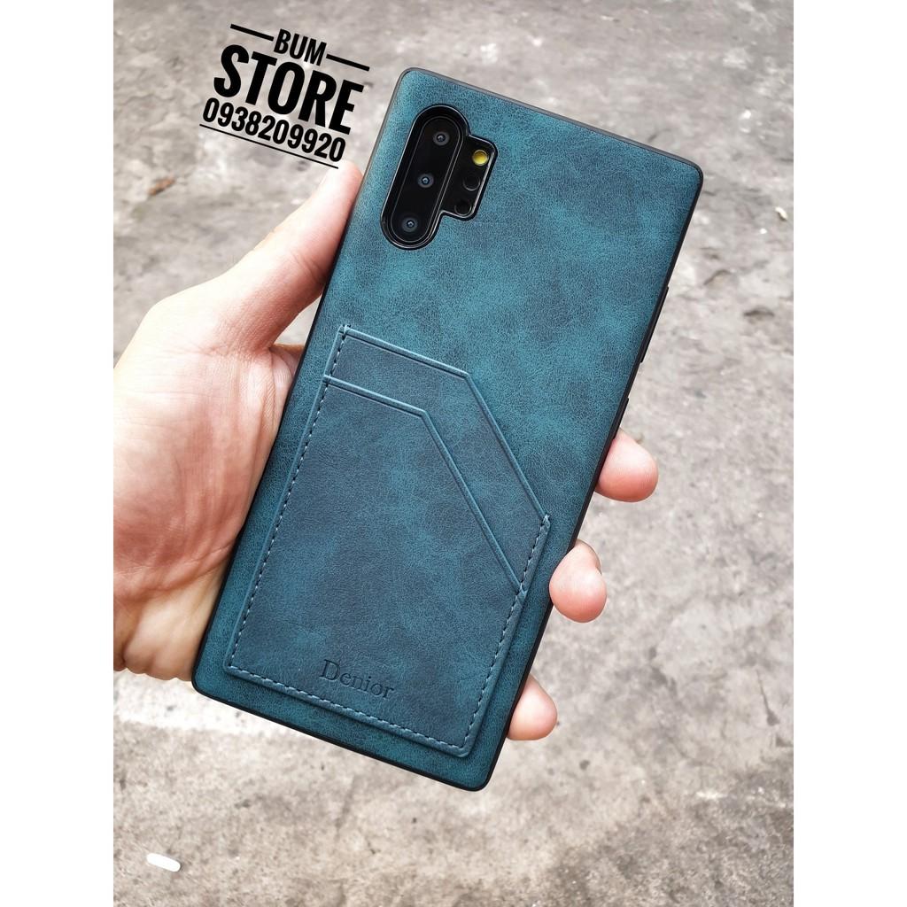 Ốp lưng da cao cấp cho Samsung Galaxy Note 10 / Note 10 Plus / S10 Plus / Note 9 / S10 5G Có Ngăn Bỏ Thẻ ATM