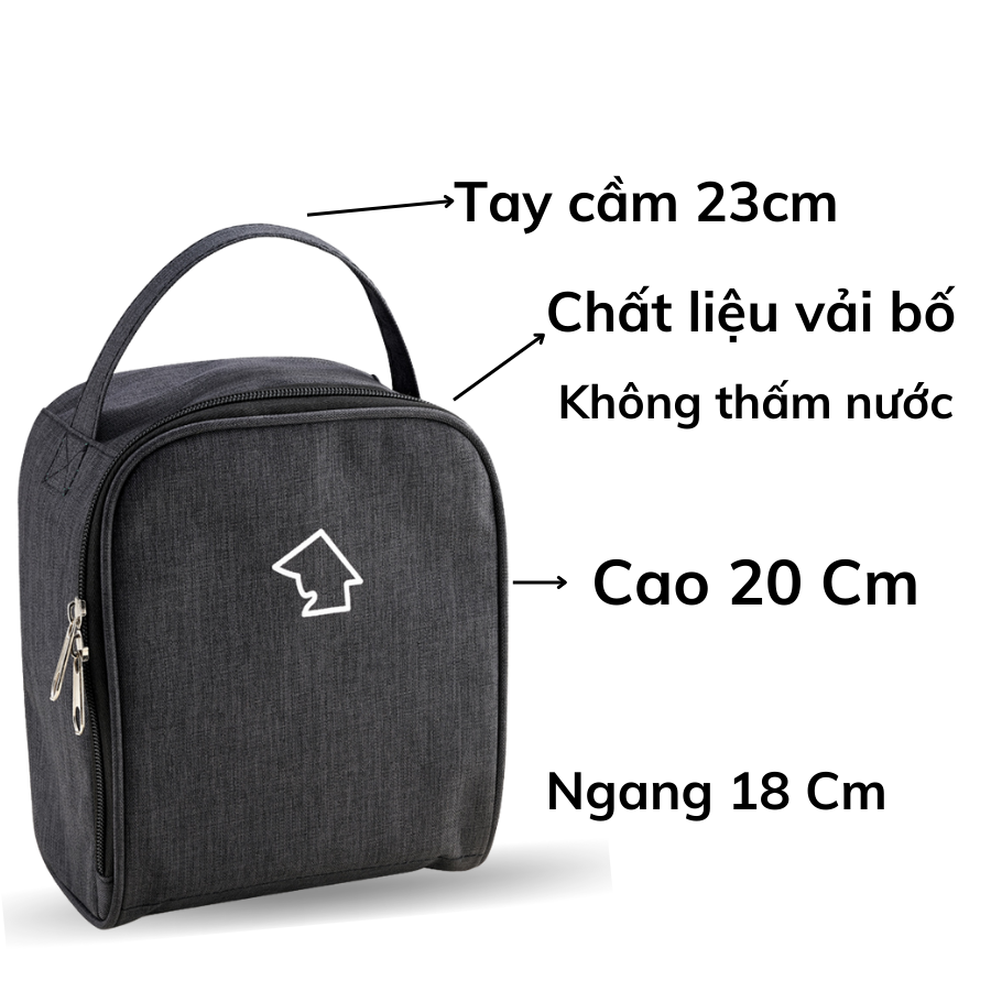 Bộ hộp đựng cơm thủy tinh COBA'COOK 2 hộp chữ nhật 370ml và 1 hộp tròn 400ml + 1 túi giữ nhiệt- CCR4L33BS