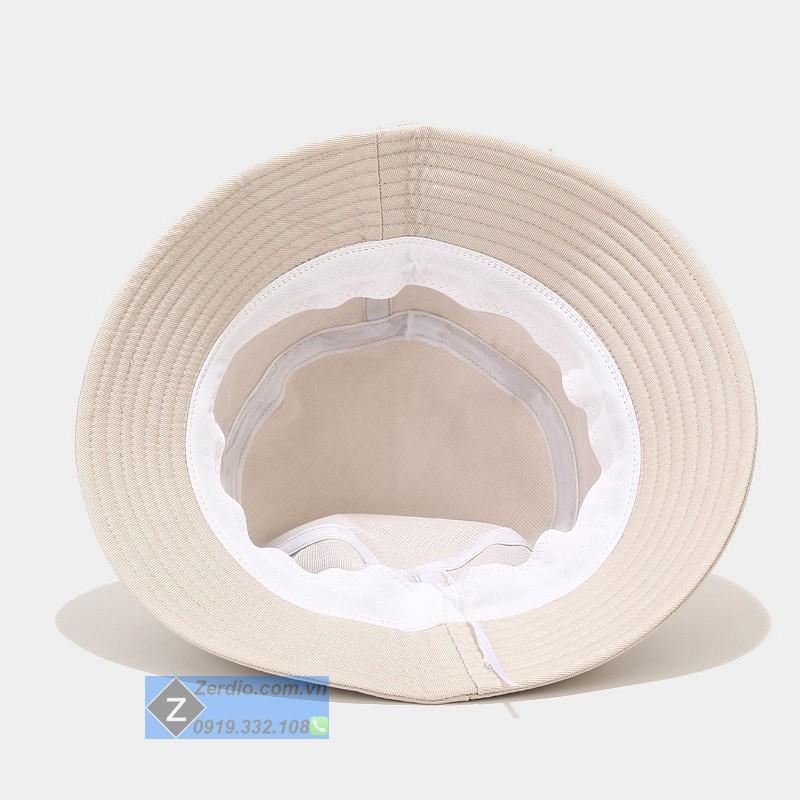 Nón bucket rộng vành thêu họa tiết nổi, cotton cao cấp cho cả nam và nữ