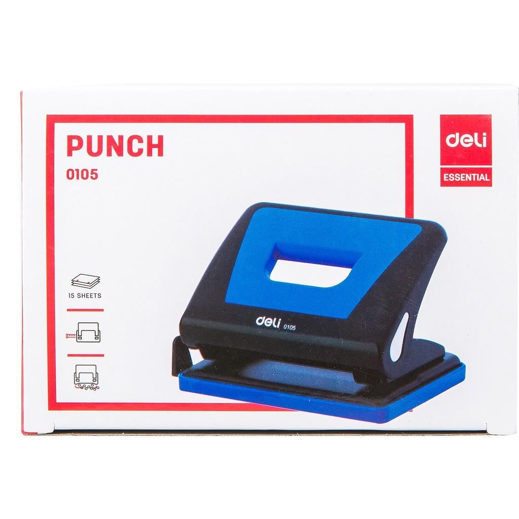 Dụng Cụ Bấm Lỗ Giấy Thủ Công Deli Tối Đa 15 Tờ - Chắc Chắn, An Toàn, Linh Hoạt - Sử Dụng Cho Các Loại Giấy - E0105