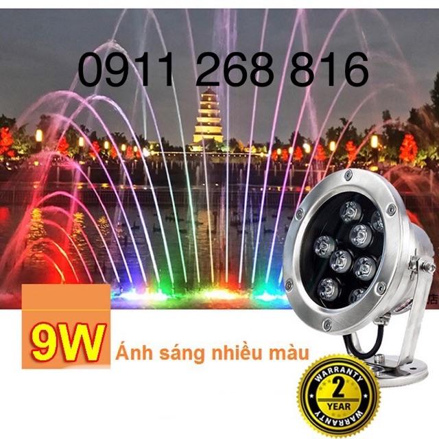 Đèn LED âm nước 9w (chiếu pha) đổi màu