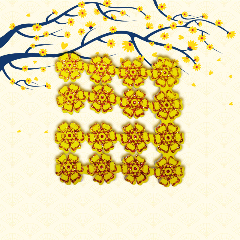 BỘ QUẠT GIẤY ĐỎ 6 CHIẾC – HÌNH ĐẦU LÂN TRANG TRÍ TẾT / TRUNG THU (khách tự ráp lại thành phẩm theo hình)