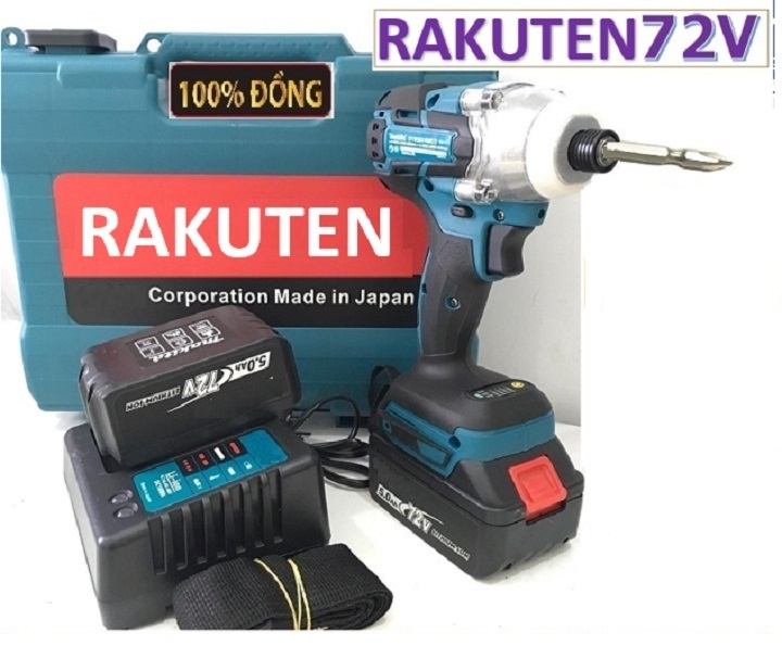 Bộ máy khoan PIN RAKUTEN 72V Bắn vặn vít sữa chữa đa năng cao cấp