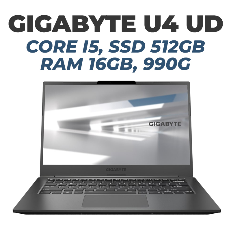 Laptop Gigabyte U4 UD-50VN823SO ( i5-1155G7, Iris Xe Graphics, Ram 16GB DDR4, SSD 512GB, 14 Inch IPS FHD ) - Hàng Chính Hãng