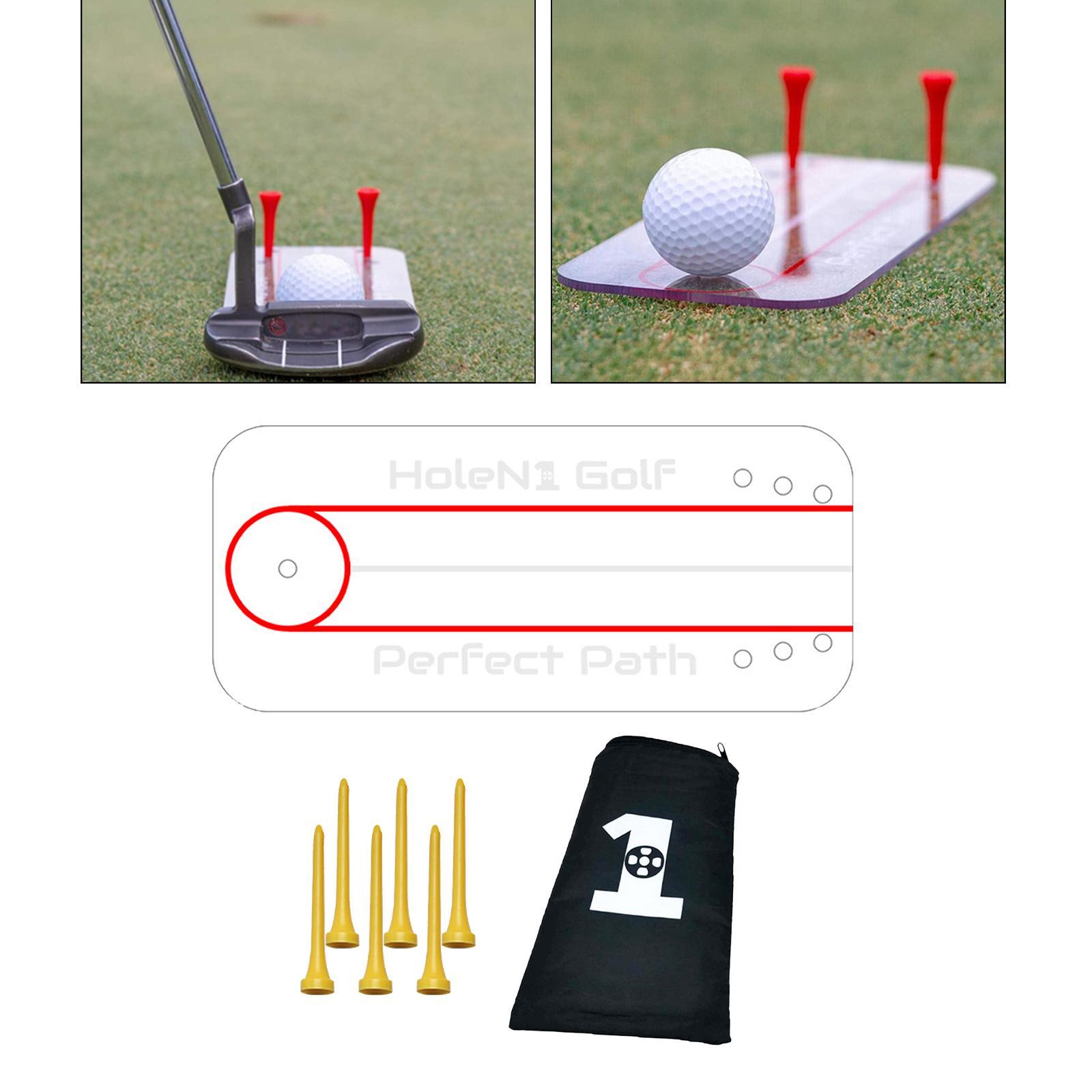 Golf Putting Aid Alignment Swing Trainer Straight Hitting Tool