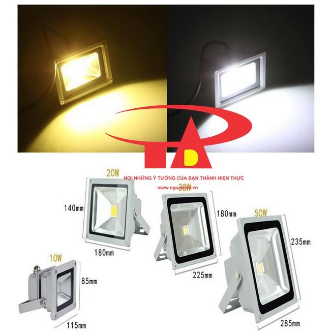 ĐÈN PHA LED 10W VỎ XÁM LOẠI TỐT, GIÁ RẺ, CHẤT LƯỢNG, ĐỦ WATT, ÁNH SÁNG VÀNG, RỘNG, CHIẾU XA, KÍN NƯỚC.