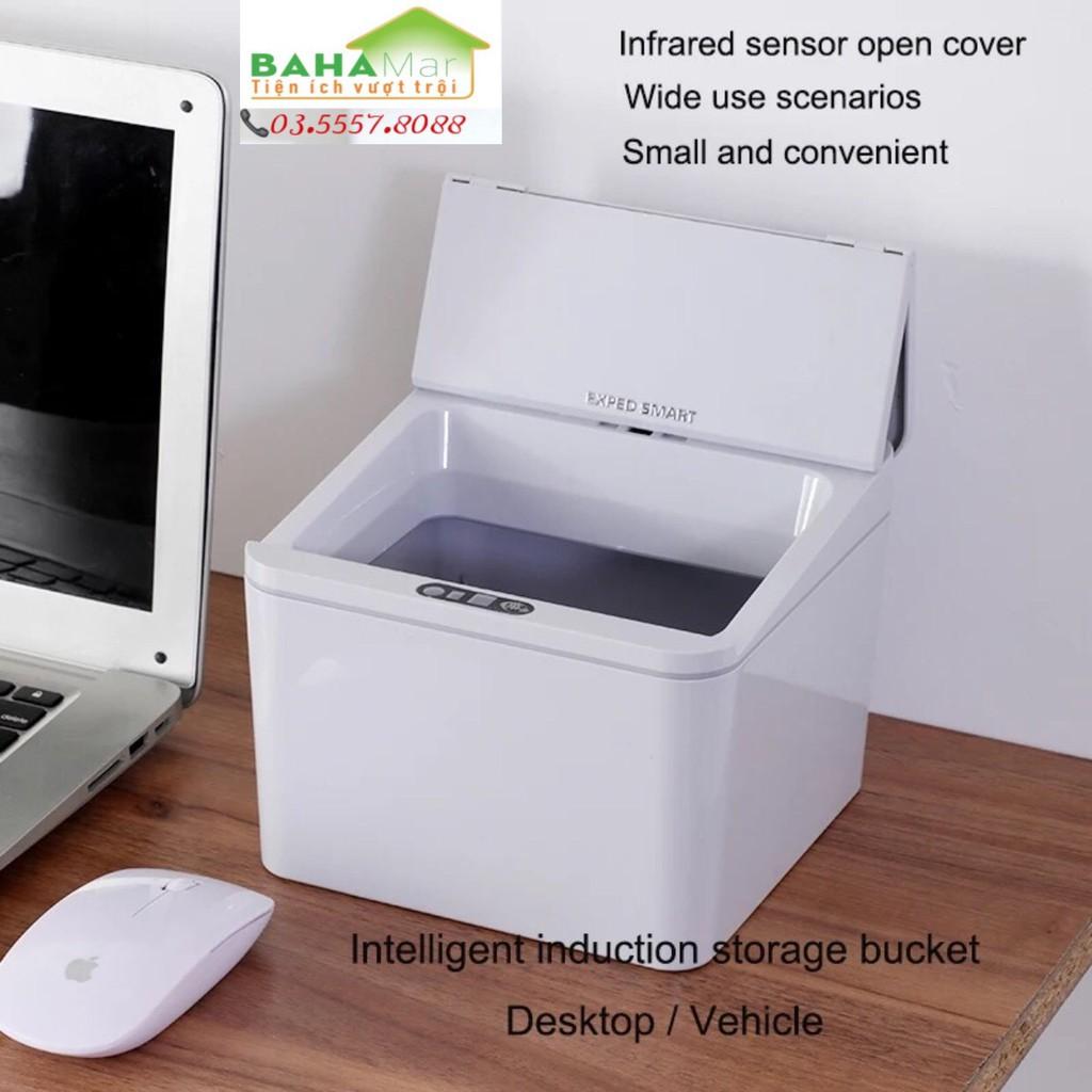 HỘP ĐA NĂNG MỞ - ĐÓNG BẰNG CẢM ỨNG HÌNH ẢNH 4L "BAHAMR" giơ tay là tự mở nắp đựng đồ gọn gàng sạch sẽ