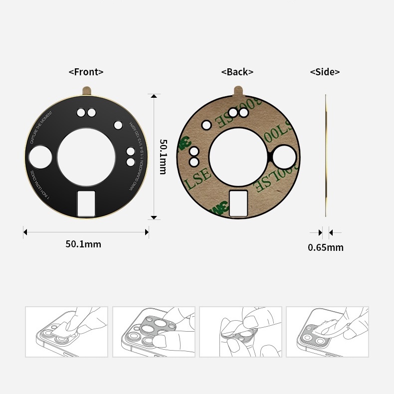 Khung viền camera dành cho Xiaomi 12S Ultra kim loại