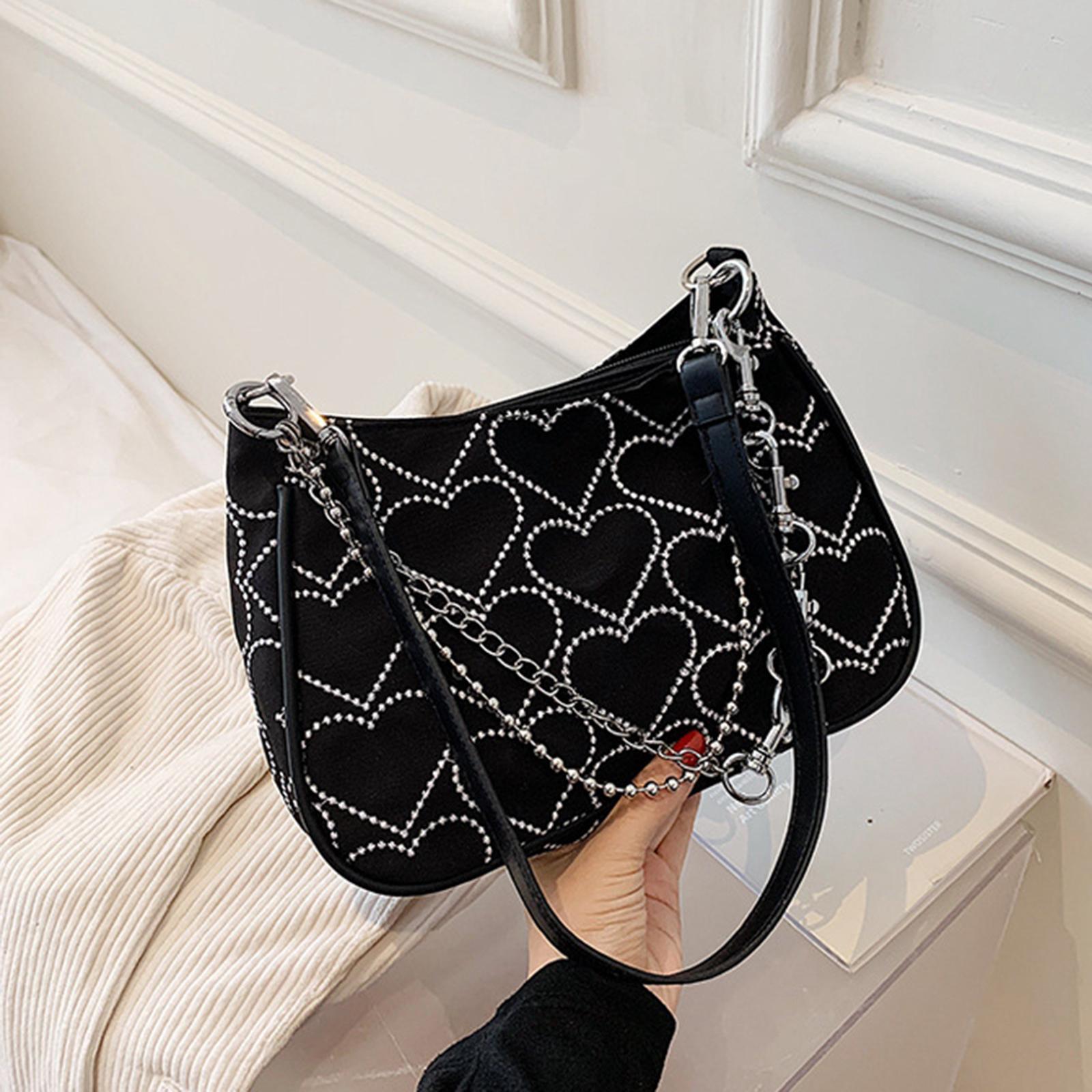 Casual Dumpling Bun Heart Pattern Underarm Bags Purse Shoulder Bag