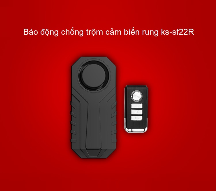 Thiết bị báo động, cảm biến rung KSSF22R( tặng kèm 03 nút kẹp cao su giữ dây điện cố định )