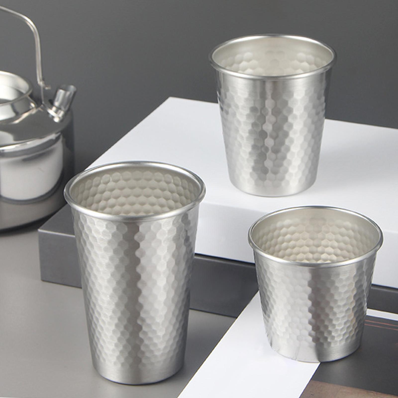 Tea Drink Cup Camping Cup Water Cup Mug 304Stainless Steel Drinkware Lightweight  Cup Beer Cup for Tea Camping Daily Use Office Hiking