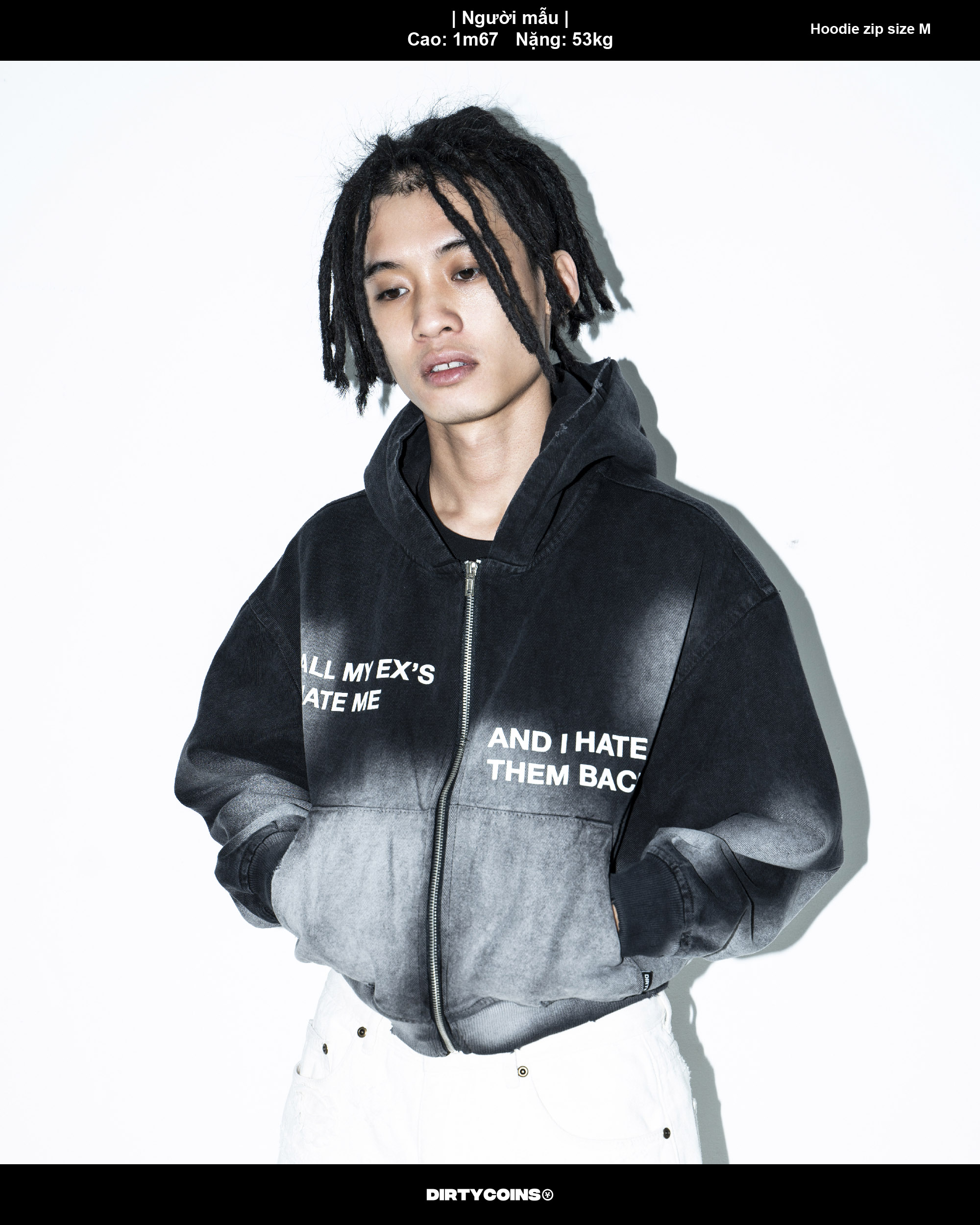 Áo Khoác [Dirtycoins x B Ray] Denim Hoodie