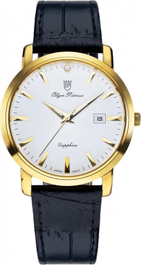 Đồng hồ nam dây da Olym Pianus OP130-06MK-GL trắng