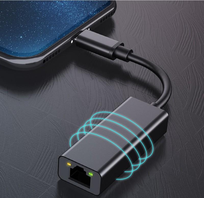 Cáp USB Type-C kết nối mạng cho Điện thoại, Máy tính tốc độ cao