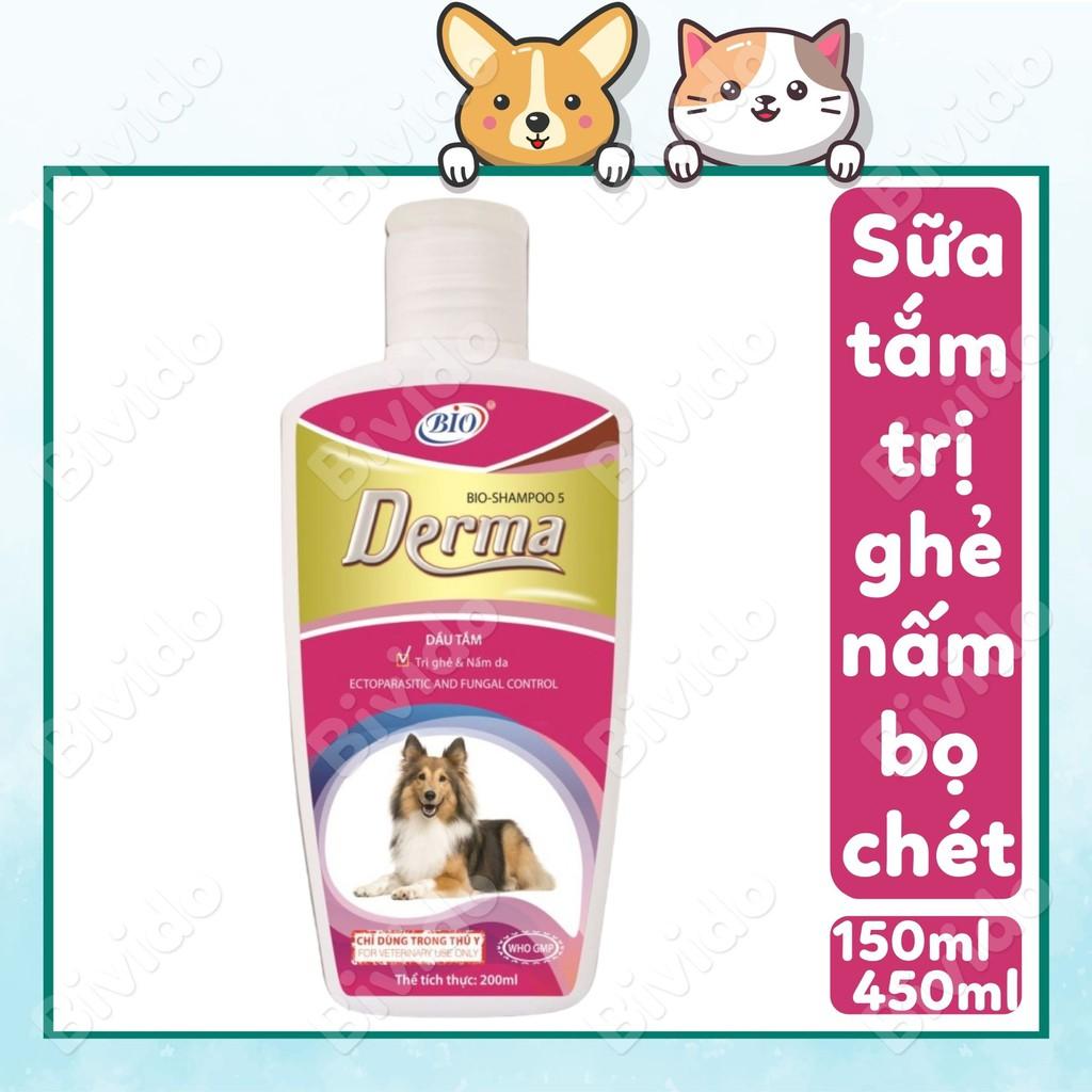 Sữa tắm Bio-Shampoo 5 Derma diệt ghẻ và nấm da chai 150ml và 450ml - Bivido
