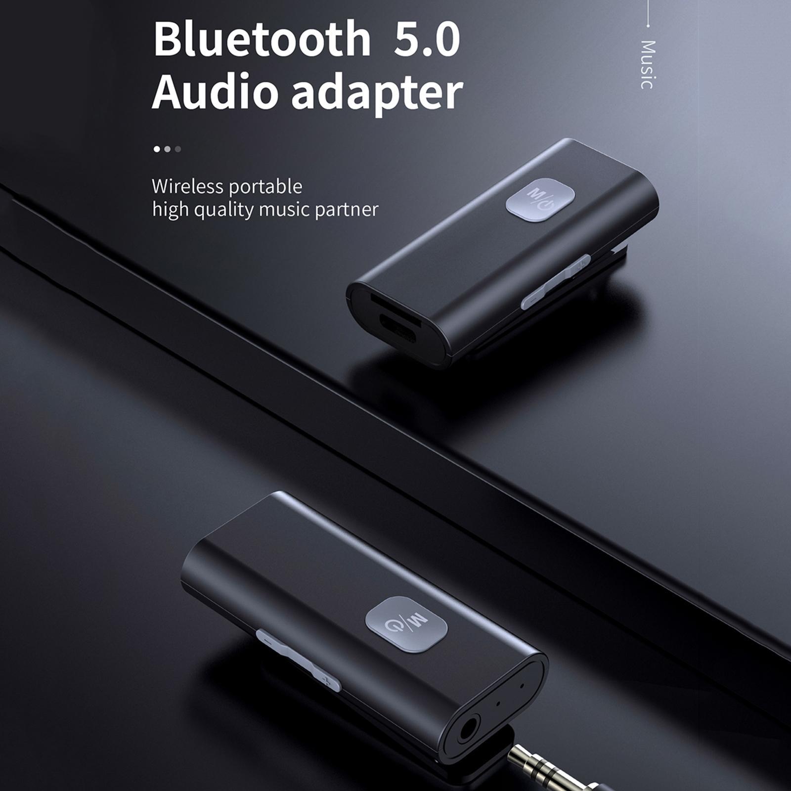 Bluetooth 5.0 Receiver Audio Adapter with Mic for Car Headphone