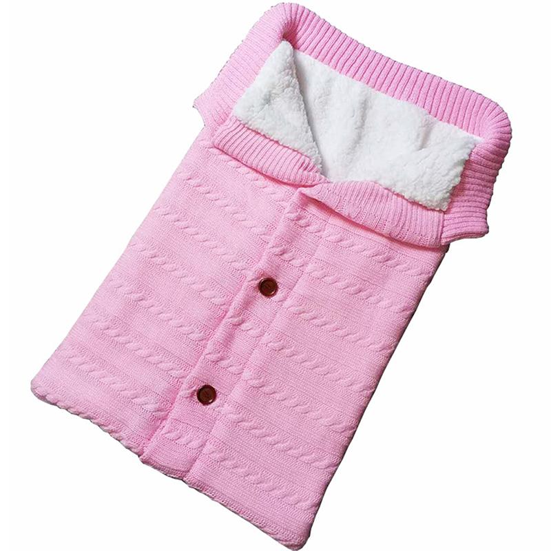 Túi Ngủ Cho Bé Bao Da Mùa Đông Trẻ Em Sleepsack Footmuff Cho Xe Đẩy Dệt Kim Ngủ Bao Trẻ Sơ Sinh Đan Len Slaapzak
