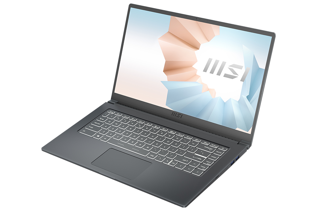 MSI Modern 15 A5M R7 5700U/8GB/512GB/15.6"F/Túi/Chuột/Win11/(237VN)/Xám - Hàng chính hãng