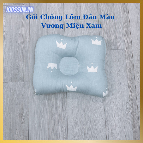 Bộ Gối Chặn + Gối Lõm Cho Trẻ Sơ Sinh Chống Bẹp Đầu, Méo Đầu, Giật Mình Giúp Cho Các Bé Ngủ Ngon Sâu Giấc - Vỏ Cotton Hàn Quốc - Nhiều Màu Sắc