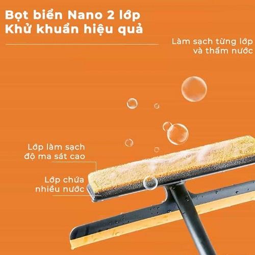 Cây Lau Kính Thông Minh 3In1 Lau Kính Gạt Nước Xoay 360 Độ Cầm Tay Tiện Lợi