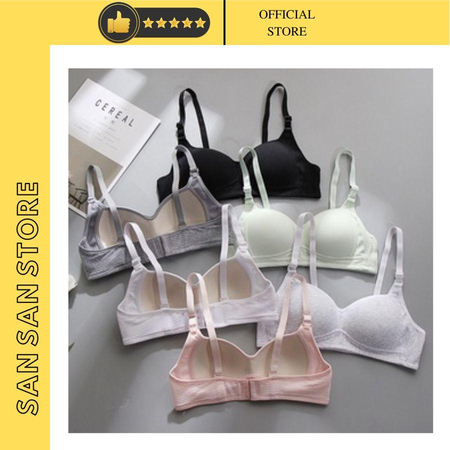 Áo Ngực Không Gọng Chất Liệu Len Tăm - Mút Mỏng - Màu Sắc Nhẹ Nhàng - 34