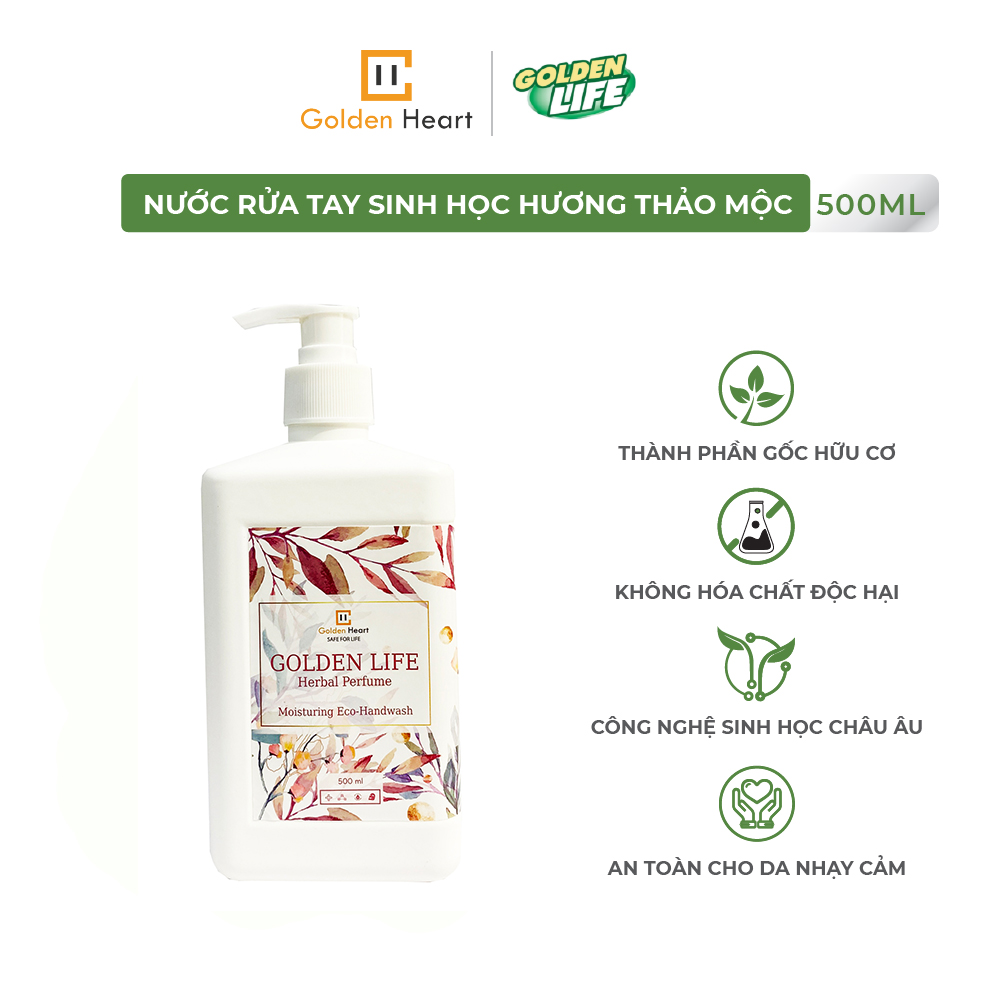 Nước Rửa Tay Golden Life 500ml - Hương Thảo Mộc