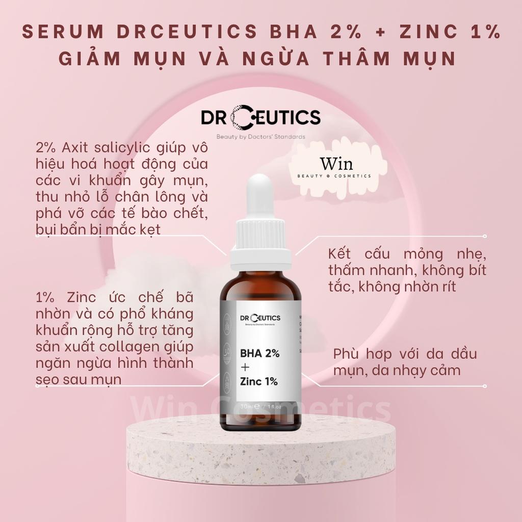 Serum DrCeutics Giảm Mụn Và Phục Hồi Da Sau Mụn BHA 2% + ZinC 1%