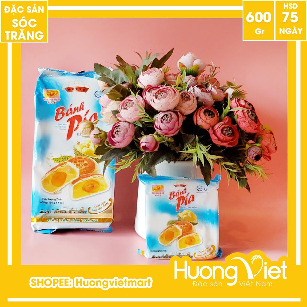 Bánh Pía Sóc Trăng đậu xanh sầu riêng trứng Tân Huê Viên 600g, bánh pía Tân Huê Viên 5 sao 1 trứng